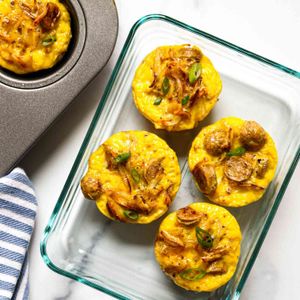 3-Ingredient Sausage & Potato Frittata Muffins