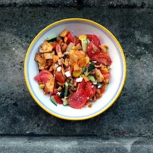 A Fancy and Beautiful Tomato, Cucumber, and Carrot Salad