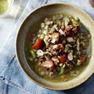 Almond lentil stew