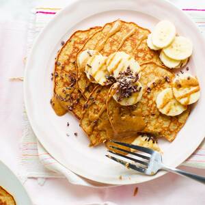 Almond Butter and Banana Pancakes