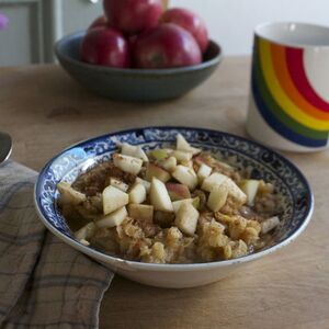 Apple Cinnamon Red Lentil Porridge