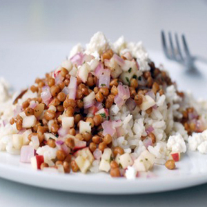 Apple flavored lentils and rice