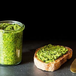 Arugula and Garlic Scape Pesto