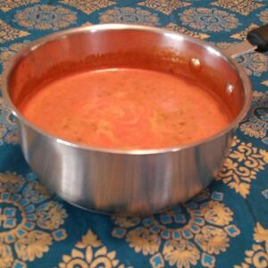 Asian inspired tomato soup with coconut milk