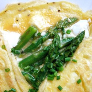 Asparagus and Goat Cheese Omelet For Two Recipe