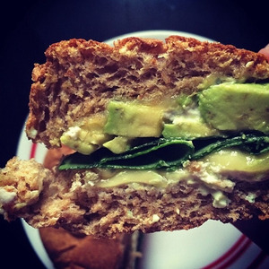 Avocado and Spinach Grilled Cheese