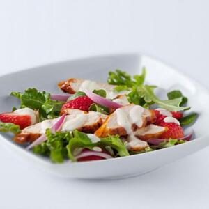 BBQ Chicken and Fresh Strawberry Salad