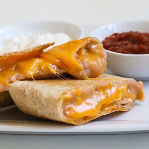 Baked Bean and Cheese Burritos