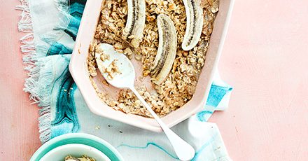 Baked banana porridge