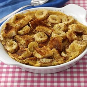 Banana bread & butter pudding