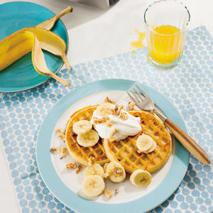 Banana-Nut Waffle Sundae