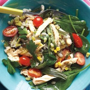 Barley Salad with Chicken and Corn