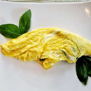 Basil Goat Cheese Omelette Recipe