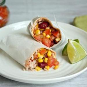 Bean and rice burrito