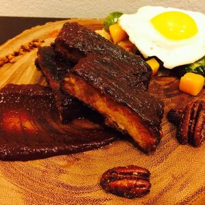 Berbere Spiced Pork Ribs with Vegetable Hash