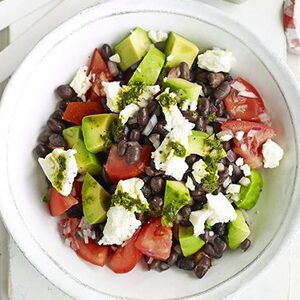 Black bean chimichurri salad