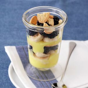 Blackberry-Banana Lemon Trifles