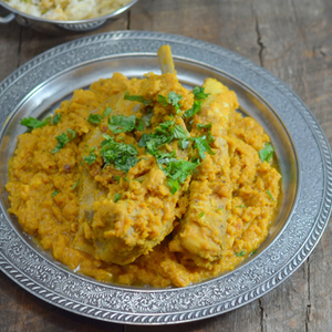 Braised Lamb Riblets and Lentil Stew