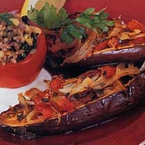 Braised Eggplant with Onion and Tomato