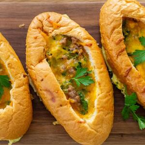 Breakfast-for-Dinner Egg Boats