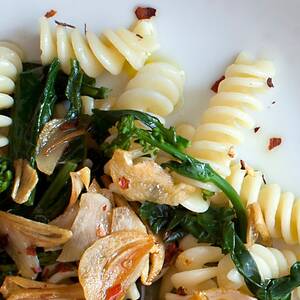 Broccoli Rabe Pasta with Golden Garlic