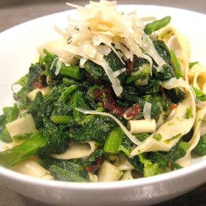 Broccoli Rabe with Sundried Tomato and Fresh Tagliatelle