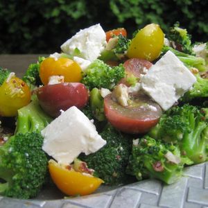 Broccoli Feta Tomato Salad