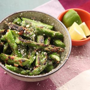 Broiled Asparagus With Cotija Cheese Recipe