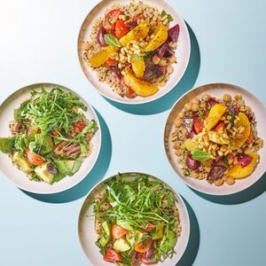 Bulgur & quinoa lunch bowls