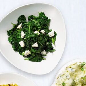 Buttered spinach with feta