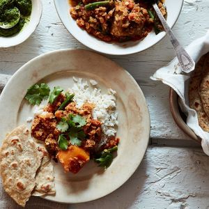 Butternut Squash, Red Lentil, and Eggplant Sambhar