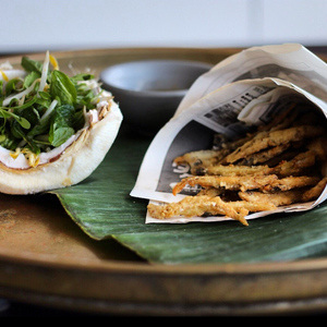 CRISPY WHITEBAIT WITH YOUNG COCONUT SALAD