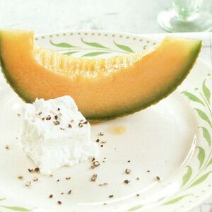 Cantaloupe Wedges with Feta Cheese