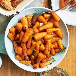 Caramelised honey carrots