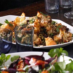 Cauliflower, rice & lentil salad