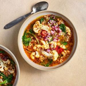 Cauliflower-and-Lentil Stew with Onion Relish