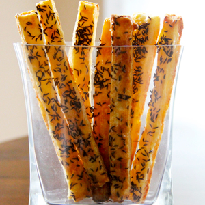 Cheese Sticks With Caraway Seed