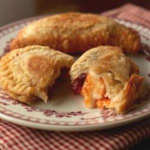 Cheese and tomato chutney turnovers