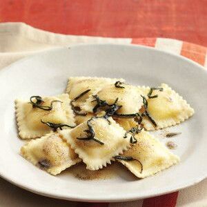 Cheese Ravioli with Brown Butter and Sage