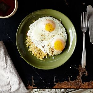 Cheese-Crusted Eggs (Fried Eggs with Cheese)