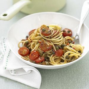 Cherry tomato & caper spaghetti