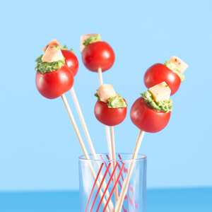 Cherry Tomato Lollipops