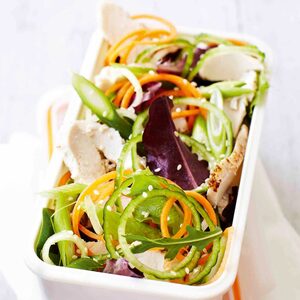 Chicken spiralized salad