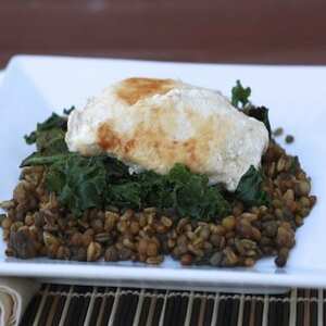 Chicken with Kale and Freekeh-Lentil Pilaf