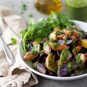 Cilantro Chimichurri and Garlic Roasted Potatoes