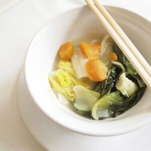 Clear veggies soup