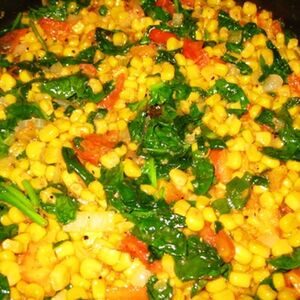 Corn, Spinach and Tomato Medley