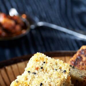 Corn Bread with Tomato Chutney