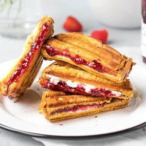 Cream Cheese and Raspberry Panini