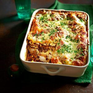 Creamy mushroom lasagne